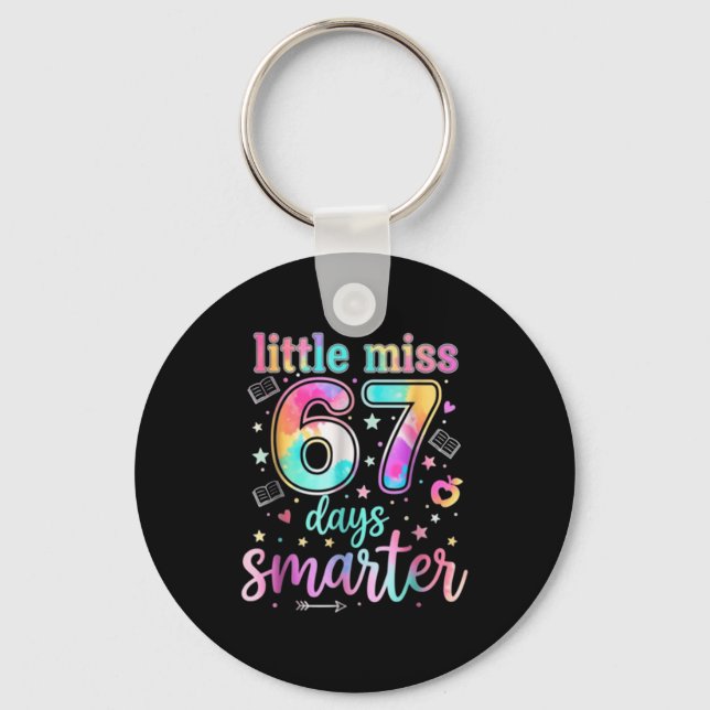 Chaveiro Little Miss 67 Days Smarter 67 Days Of School Six  (Frente)