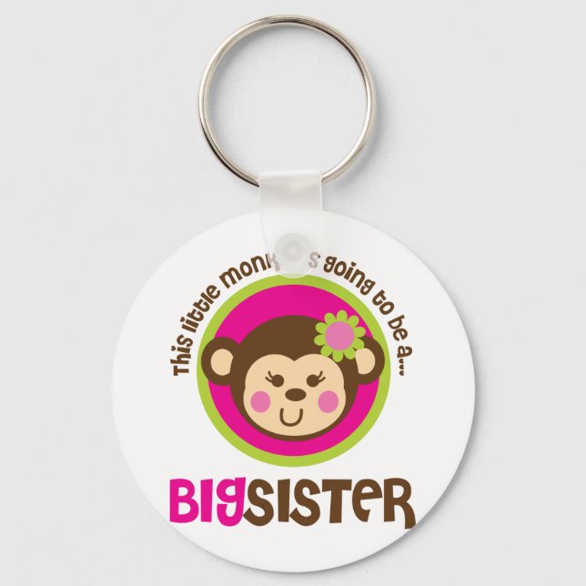 Chaveiro Little Monkey Going To Be A Big Sister (Frente)