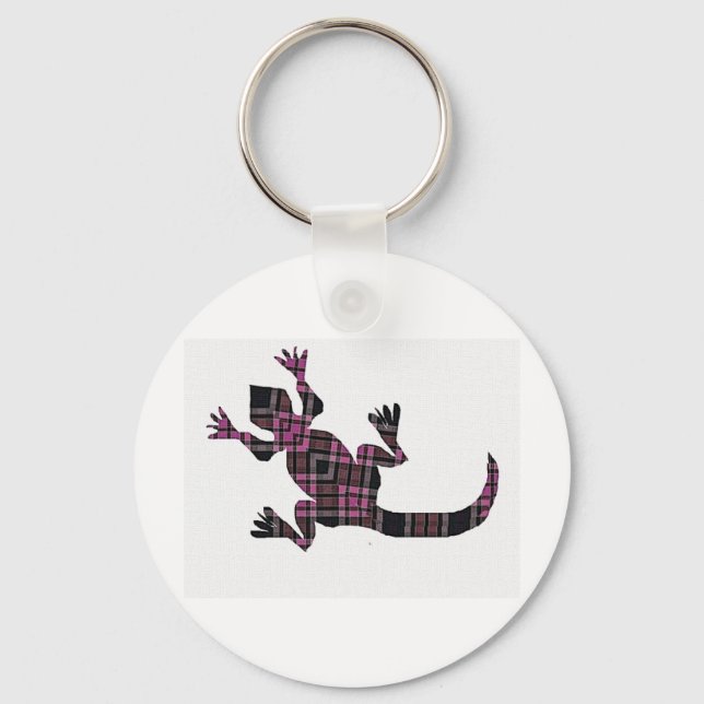 Chaveiro little pink tartan gekko lizard (Frente)