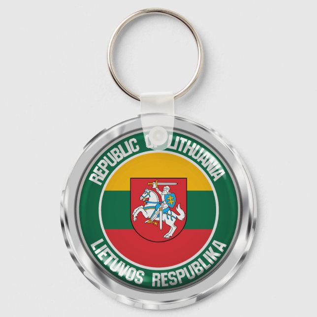 Chaveiro Lituânia Round Emblem (Frente)
