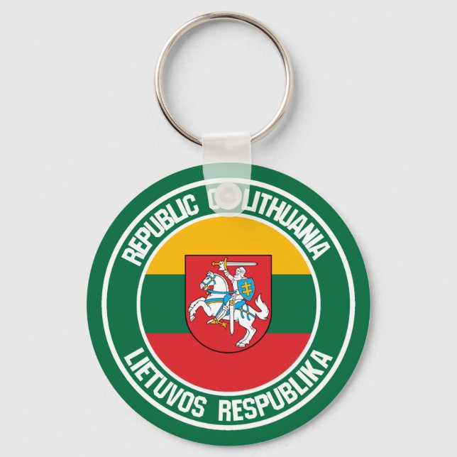Chaveiro Lituânia Round Emblem (Frente)