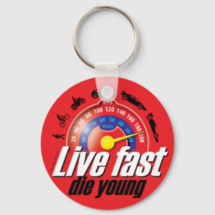 Chaveiro Live Fast Die Young