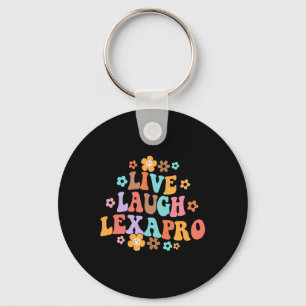Chaveiro Live Laugh Lexapro Groovy Mental Health Therapist