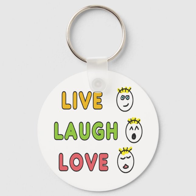 Chaveiro Live Laugh Love (Frente)