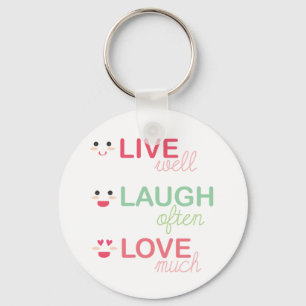 Chaveiro Live Laugh Love