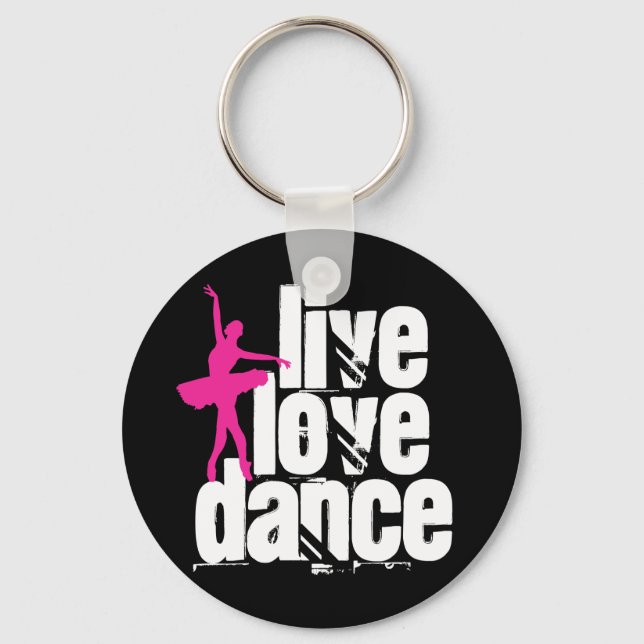Chaveiro Live, Love, Dance Ballerina (Frente)