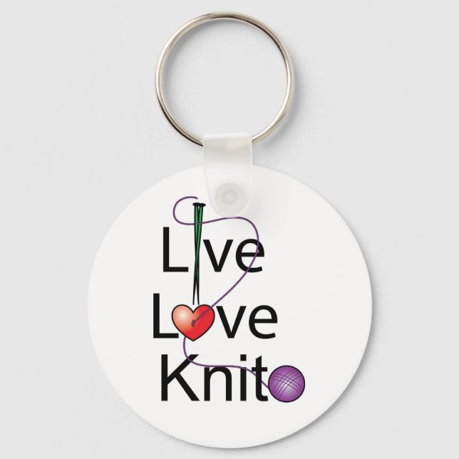Chaveiro Live Love Knit (Frente)