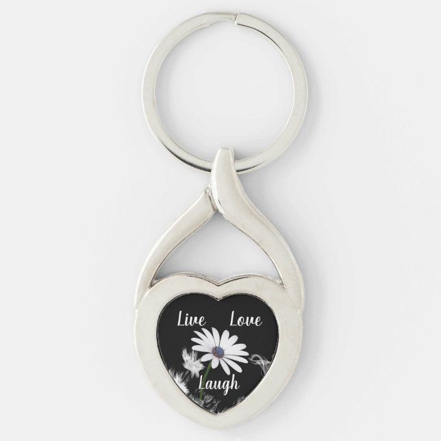 Chaveiro Live Love Laugh Daisy (Frente)