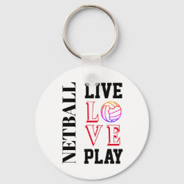 Chaveiro Live Love Play Slogan Netball
