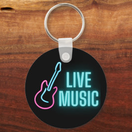 Chaveiro Live Music Neon Guitar