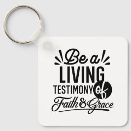 Chaveiro Living Testimony Bible Quote Christian Motivation