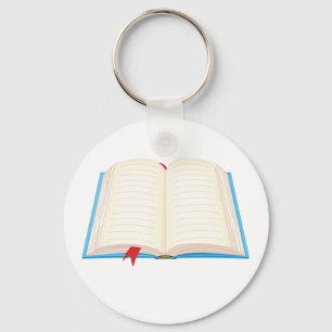 Chaveiro Livro Aberto com Marcador Vermelho