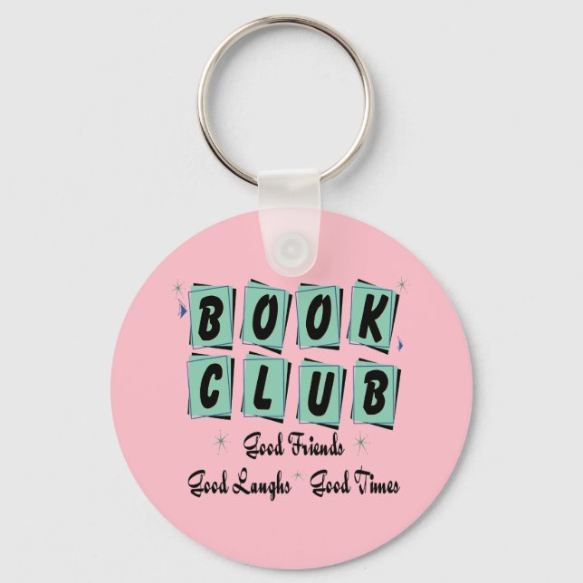 Chaveiro Livro Clube Retro Bons Amigos, Tempos Rosa (Frente)