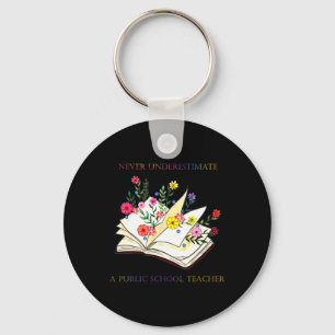 Chaveiro Livros Florais Nunca Subestimam Uma T Escolar Públ