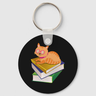 Chaveiro Livros - Presente do Livro de Gatos e Livros