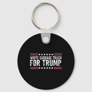 Chaveiro Lixo de garagem branco para Trump votar em Trump p