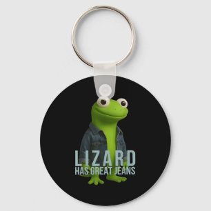 Chaveiro Lizard Tem Jeans Excelentes Engraçados Retro Denim