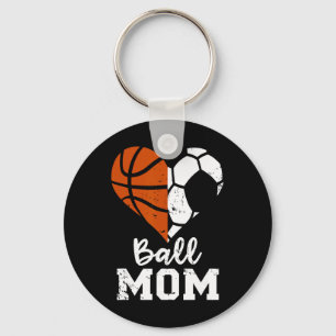 Chaveiro Ll Mãe Coração Engraçado Futebol Sketll Mãe
