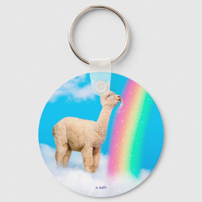 Chaveiro Llama Licking Rainbow (Frente)