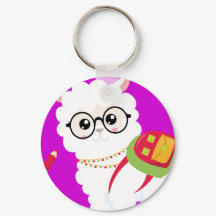 Llama muito fofo com a mochila rosa