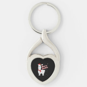 Chaveiro Llamerry Felry Christmas Llama Santa Claus