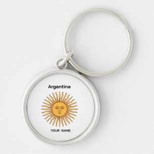 Chaveiro Llavero Argentina Sol de Maio Nome Personalizado
