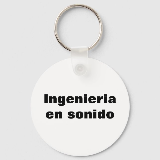 Chaveiro Llavero  ingeniero en sonido (Frente)