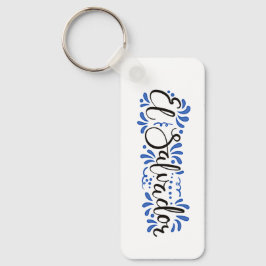 Chaveiro Llavero Rectangular con Diseño de El Salvador
