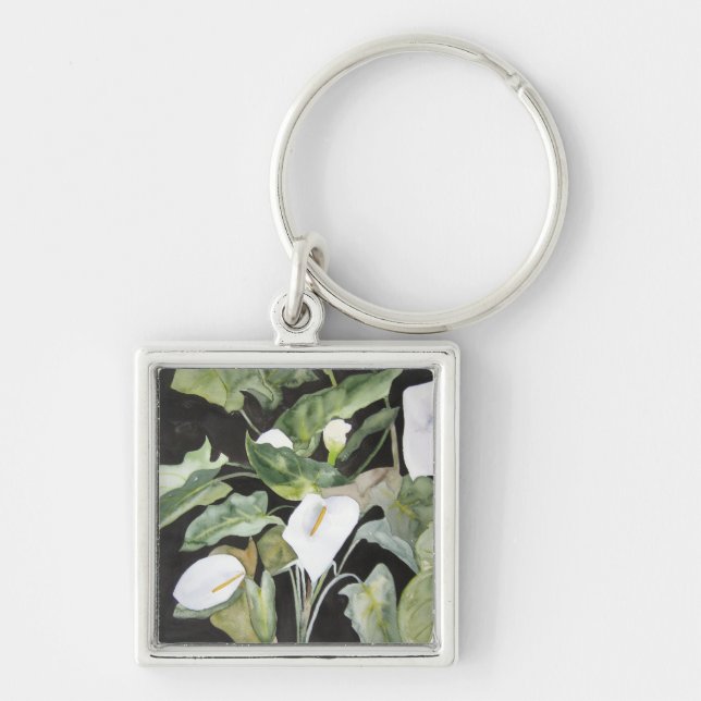 Chaveiro Llavero tipo chapa con acuarela alcatraces (Frente)