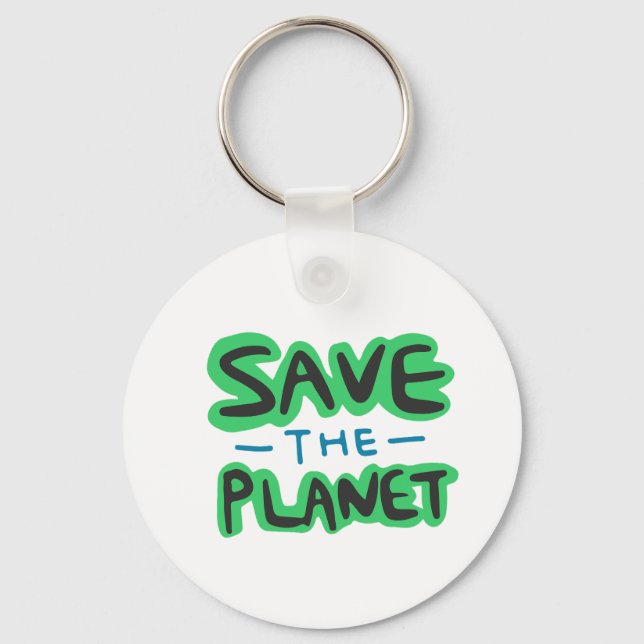 Chaveiro Llavero Tipo Chapa Save the Planet (Frente)