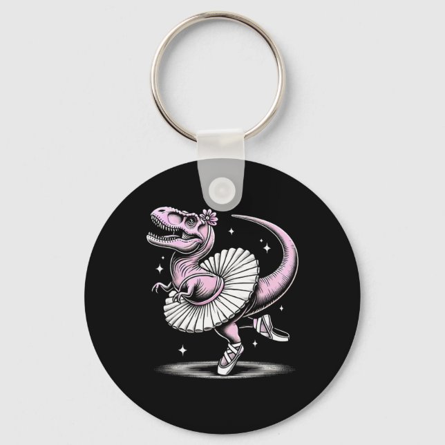Chaveiro Llet Dancing T-rex In Tutu And Slippers  (Frente)
