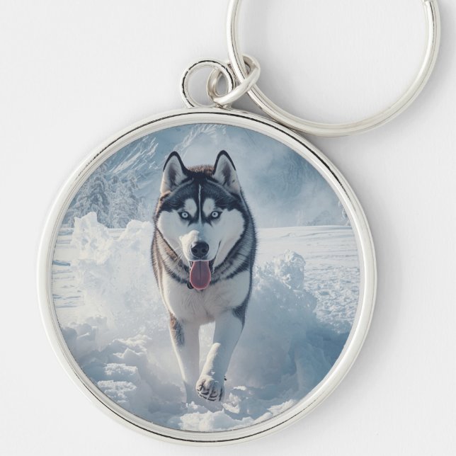 Chaveiro Lobo da Neve Bonito (Frente)