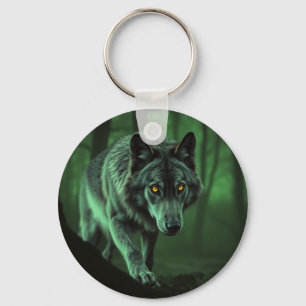 Chaveiro Lobo Majestoso: O Alfa da Floresta