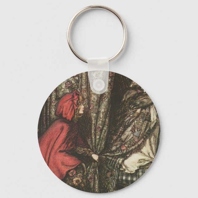 Chaveiro Lobo Mau na cama da vovó (Frente)