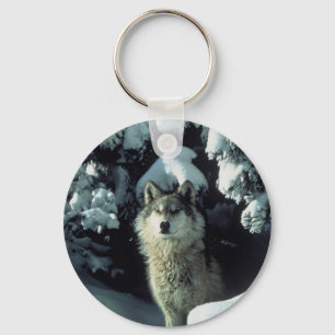 Chaveiro Lobo que está na neve