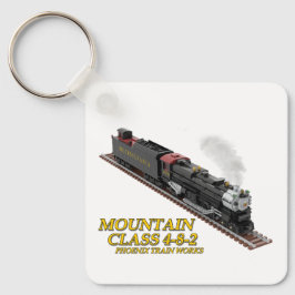 Chaveiro Locomotiva PTW Mountain 4-8-2 de dois lados