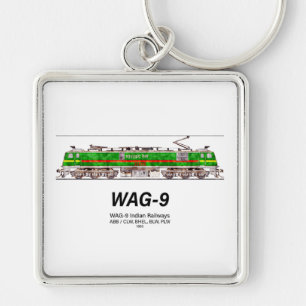 Chaveiro Locomotiva WAG-9. Caminho de ferro da Índia