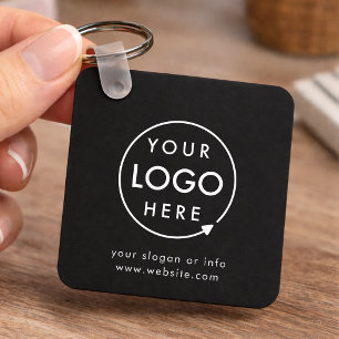 Chaveiro Logo Preto Promocional Empresarial Minimalista