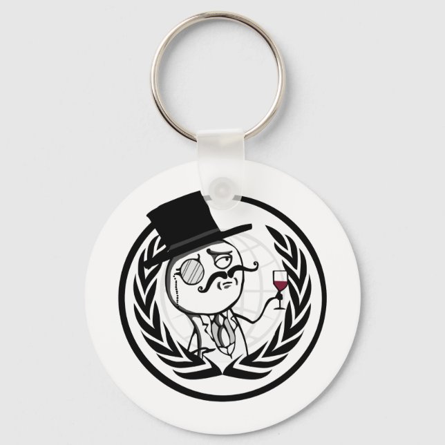Chaveiro Logotipo Anônimo do LulzSec (Frente)