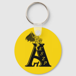 Chaveiro Logotipo ArtKSZP mit kleinem Golem schwarz gelb de