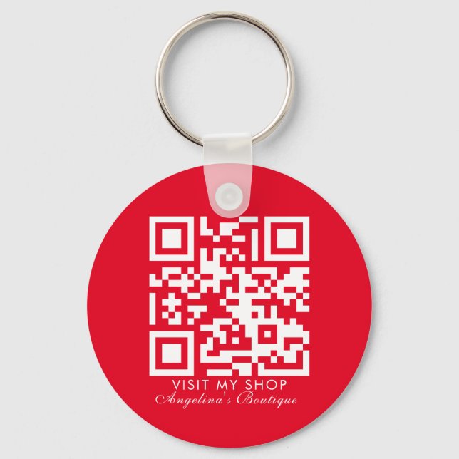 Chaveiro Logotipo comercial de mídia social Código QR Bouti (Frente)