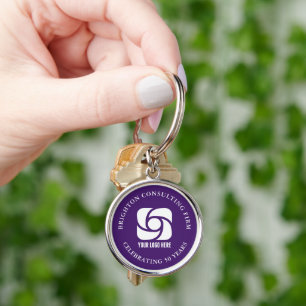 Chaveiro Logotipo da Empresa Roxo Personalizado Negócios