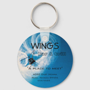 Chaveiro Logotipo de Bar comercial do Piloto de helicóptero