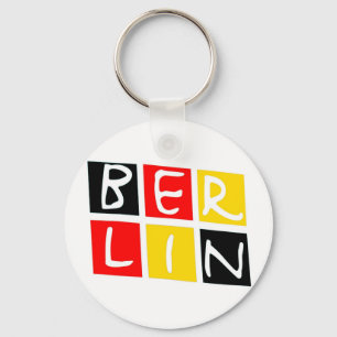 Chaveiro Logotipo de Berlim, Alemanha nos quadrados