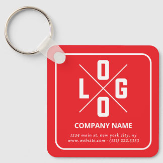 Chaveiro Logotipo de Código QR Minimalista Moderno Personal