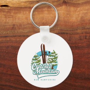 Chaveiro logotipo de esqui da montanha Crotched new hampshi