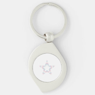 Chaveiro logotipo de estrela em porta-chaves
