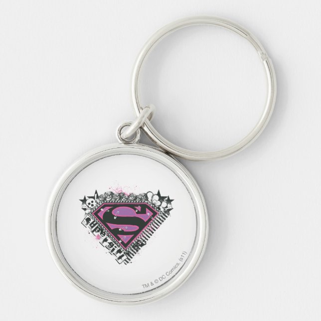 Chaveiro Logotipo de pinos da Supergirl (Frente)