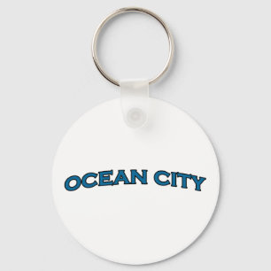 Chaveiro Logotipo de Texto Arranhado da Ocean City Maryland