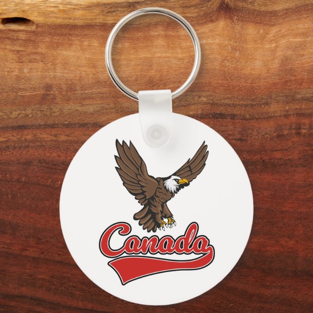 Chaveiro logotipo de viagem Canadá (Verso)
